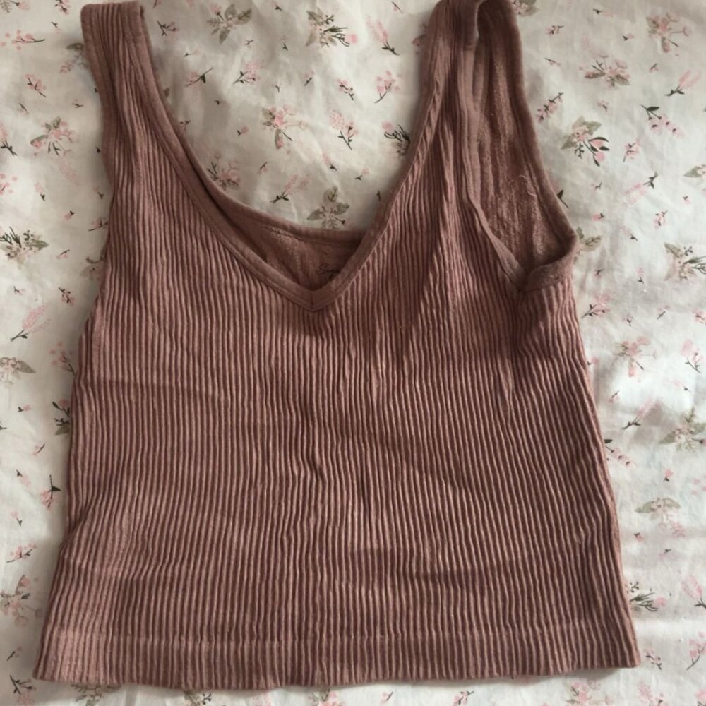 S.O. Brown Cropped Tank Top (Small)